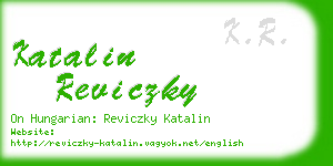 katalin reviczky business card